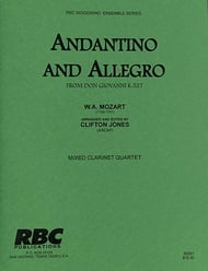 Andantino and Allegro Mixed Clarinet Quartet cover Thumbnail